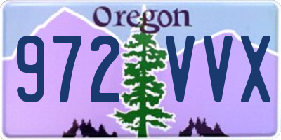 OR license plate 972VVX