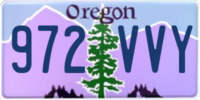 OR license plate 972VVY
