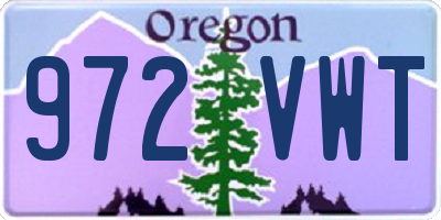 OR license plate 972VWT