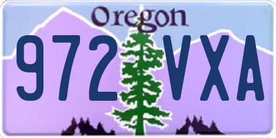 OR license plate 972VXA