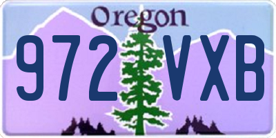 OR license plate 972VXB