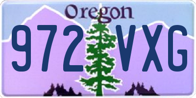 OR license plate 972VXG