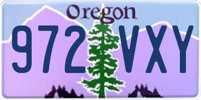 OR license plate 972VXY