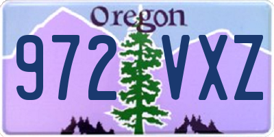 OR license plate 972VXZ