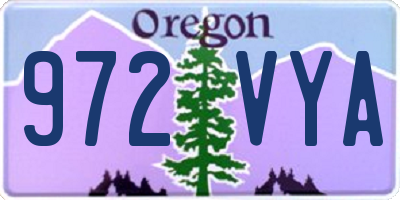 OR license plate 972VYA