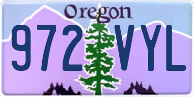 OR license plate 972VYL