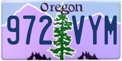 OR license plate 972VYM