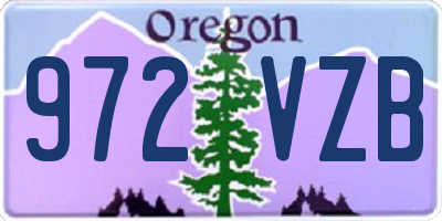 OR license plate 972VZB