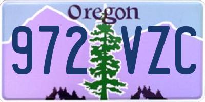 OR license plate 972VZC