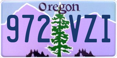 OR license plate 972VZI