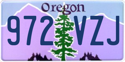 OR license plate 972VZJ