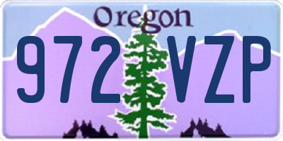 OR license plate 972VZP