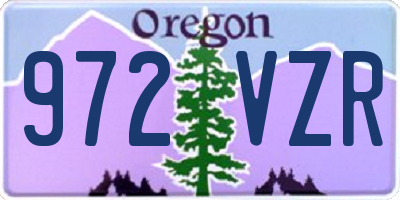 OR license plate 972VZR