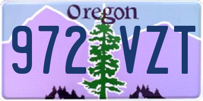 OR license plate 972VZT