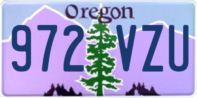 OR license plate 972VZU
