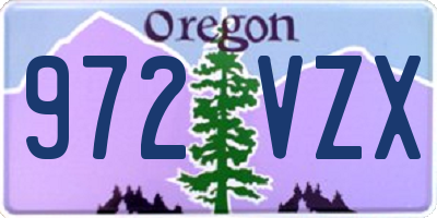OR license plate 972VZX