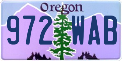 OR license plate 972WAB