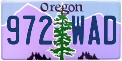 OR license plate 972WAD