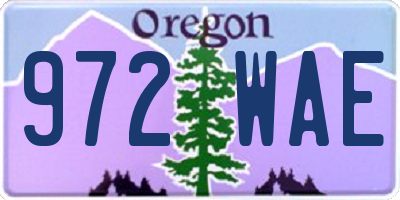 OR license plate 972WAE