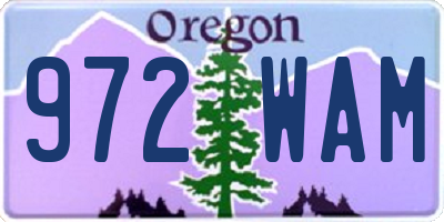 OR license plate 972WAM