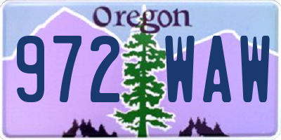 OR license plate 972WAW