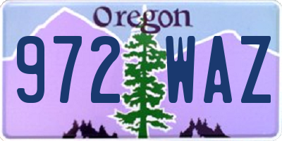 OR license plate 972WAZ