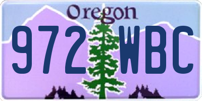 OR license plate 972WBC