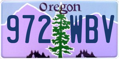 OR license plate 972WBV
