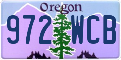 OR license plate 972WCB