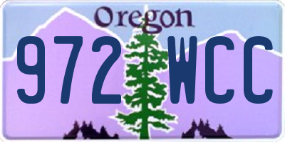 OR license plate 972WCC