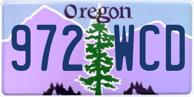 OR license plate 972WCD