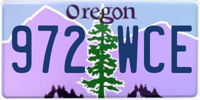 OR license plate 972WCE