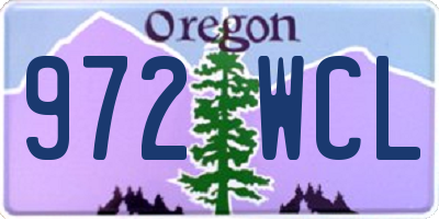 OR license plate 972WCL