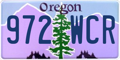 OR license plate 972WCR