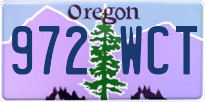 OR license plate 972WCT