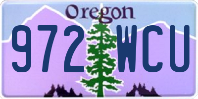 OR license plate 972WCU