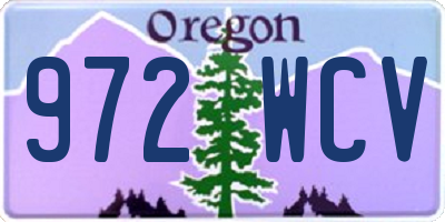 OR license plate 972WCV