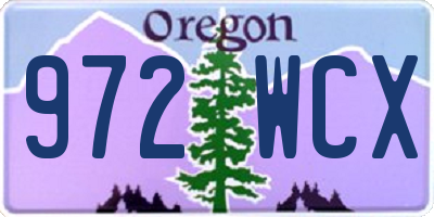 OR license plate 972WCX