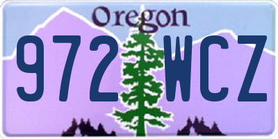 OR license plate 972WCZ