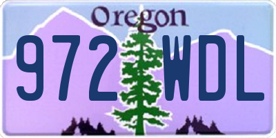 OR license plate 972WDL