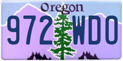 OR license plate 972WDO