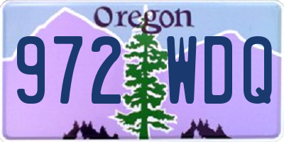 OR license plate 972WDQ