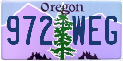 OR license plate 972WEG
