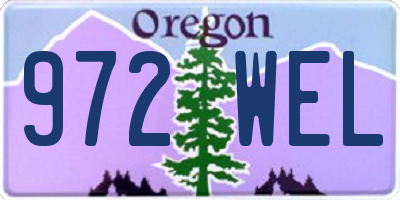 OR license plate 972WEL