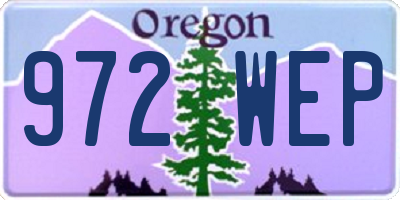 OR license plate 972WEP