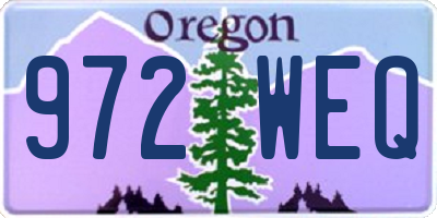 OR license plate 972WEQ