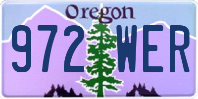 OR license plate 972WER