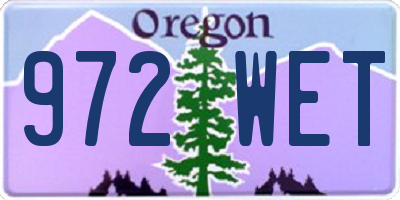 OR license plate 972WET