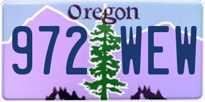 OR license plate 972WEW