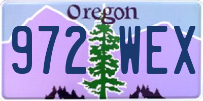 OR license plate 972WEX